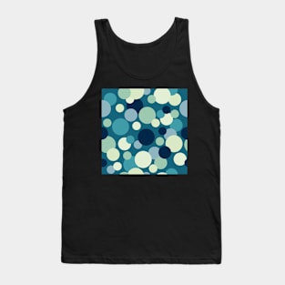 Spots and Dots Teal and Blue Tank Top